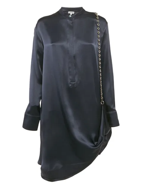 Loewe Pre-Owned chain-detail satin shirt dress