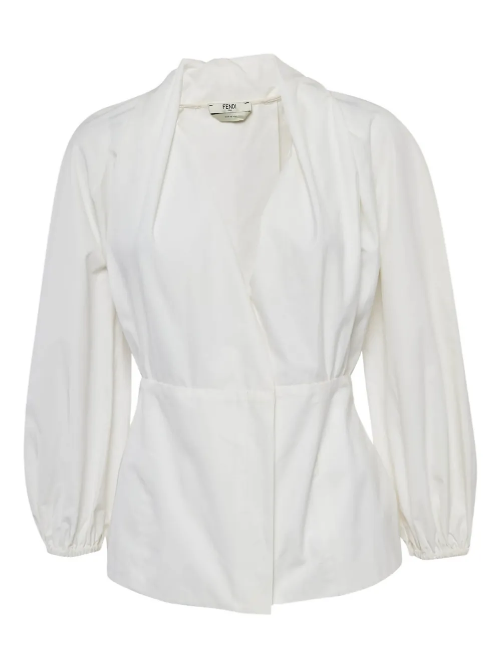 Fendi Pre-Owned gathered wrap blouse | White | Image 1