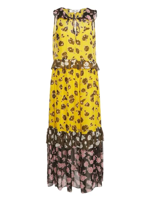 DVF Diane von Furstenberg floral-print tiered dress