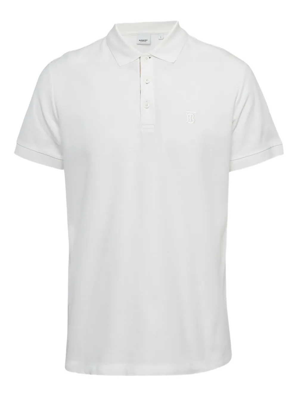 Pre-owned Burberry Piqué Polo Shirt In White