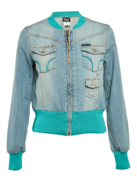 D&G Vintage crystal-embellished denim jacket