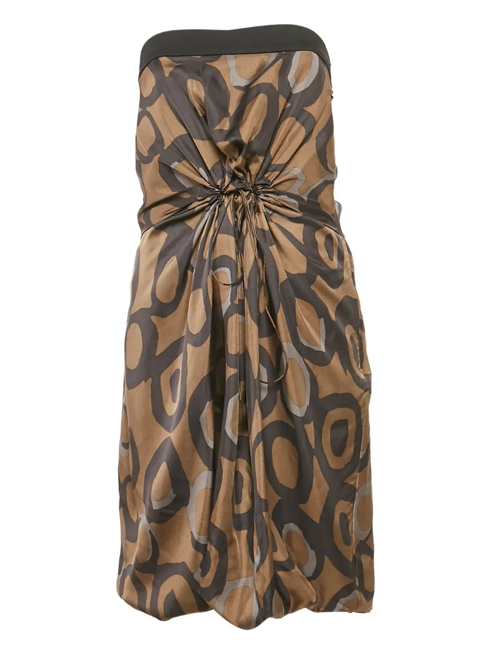 Chloé Pre-Owned abstract-print strapless dress | Green | Image 1