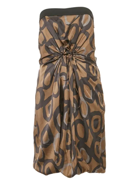 Chloé Pre-Owned vestido strapless con estampado abstracto