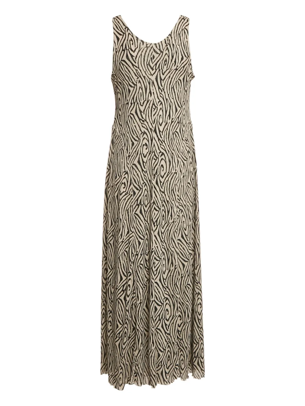 Nanushka Maxi-jurk met zebraprint - Beige