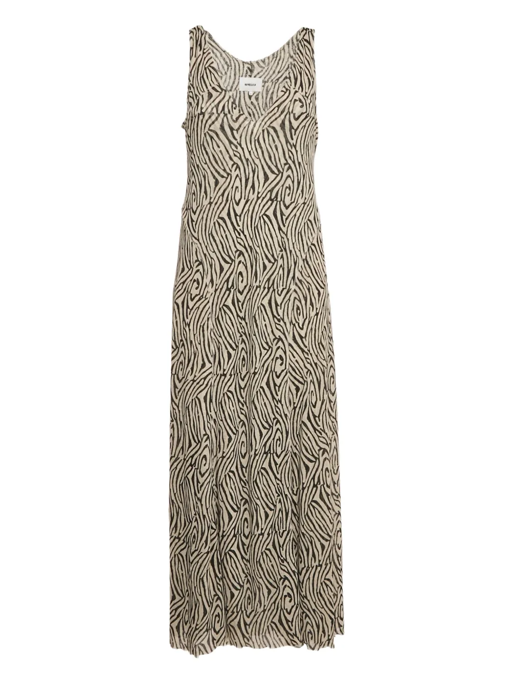 Nanushka zebra-print sleeveless dress - Neutrals