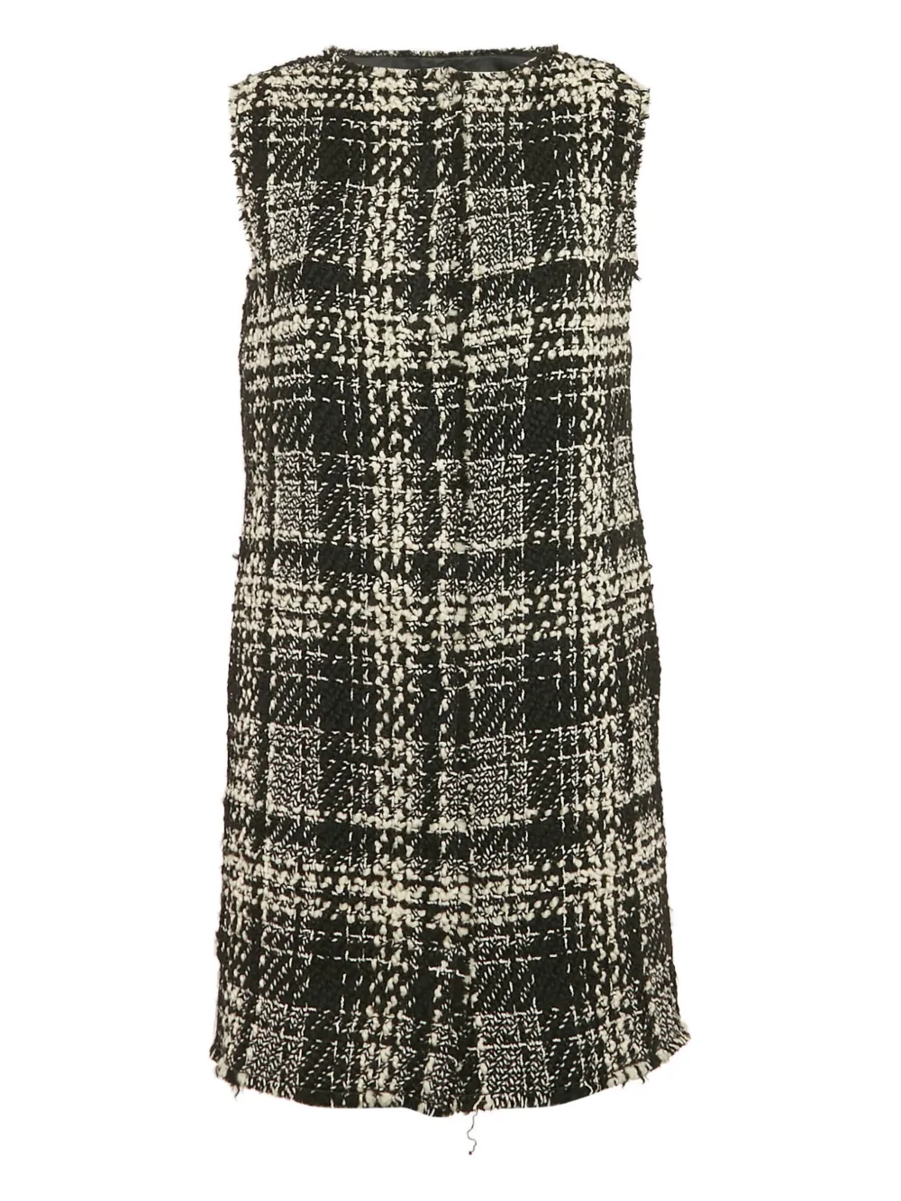 Click to view more detailed imagery on our partner's website Pre-owned Dolce & Gabbana Tweed Check Dress In Black