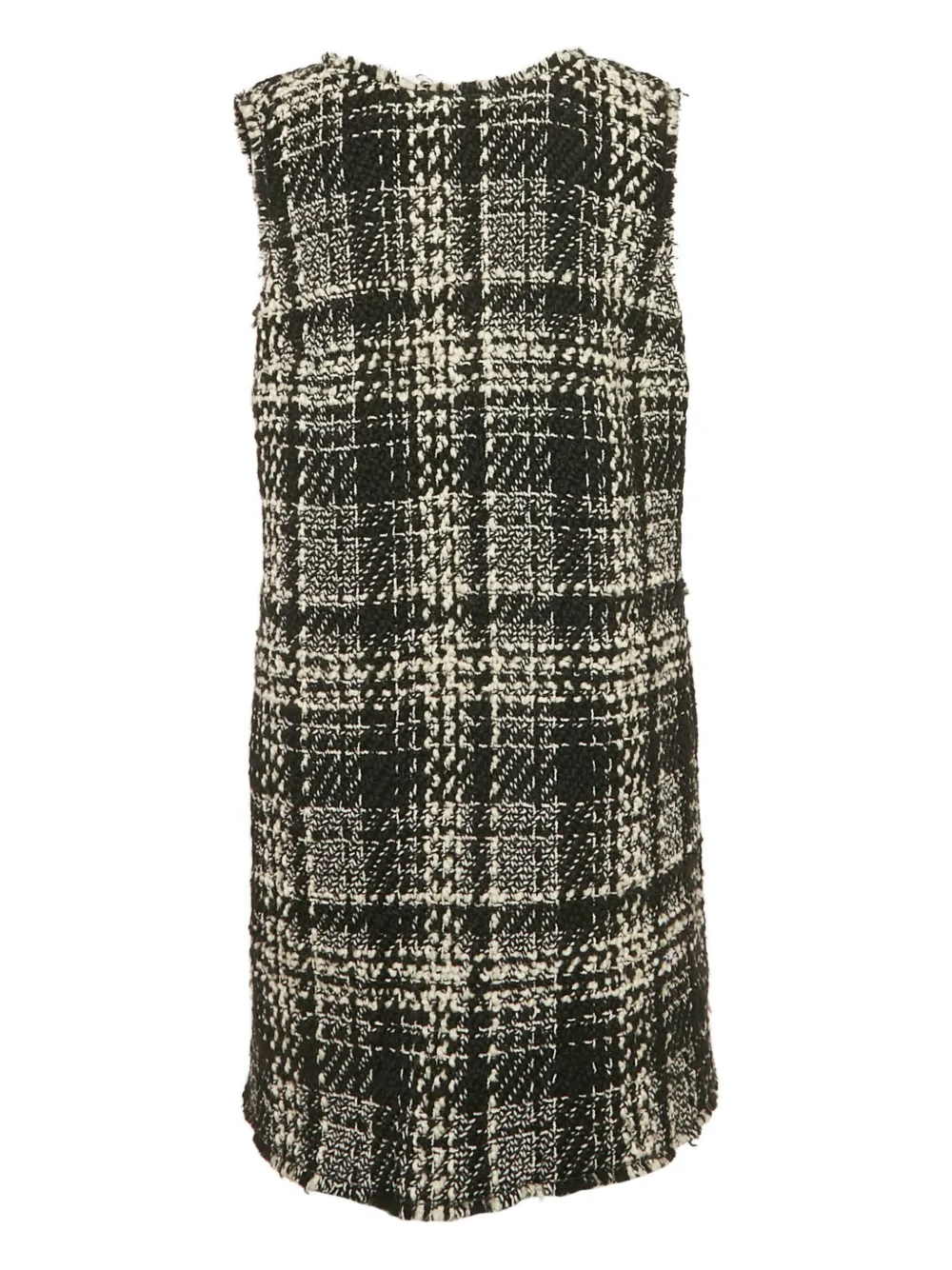 Dolce & Gabbana Pre-Owned Tweed geruite jurk - Zwart