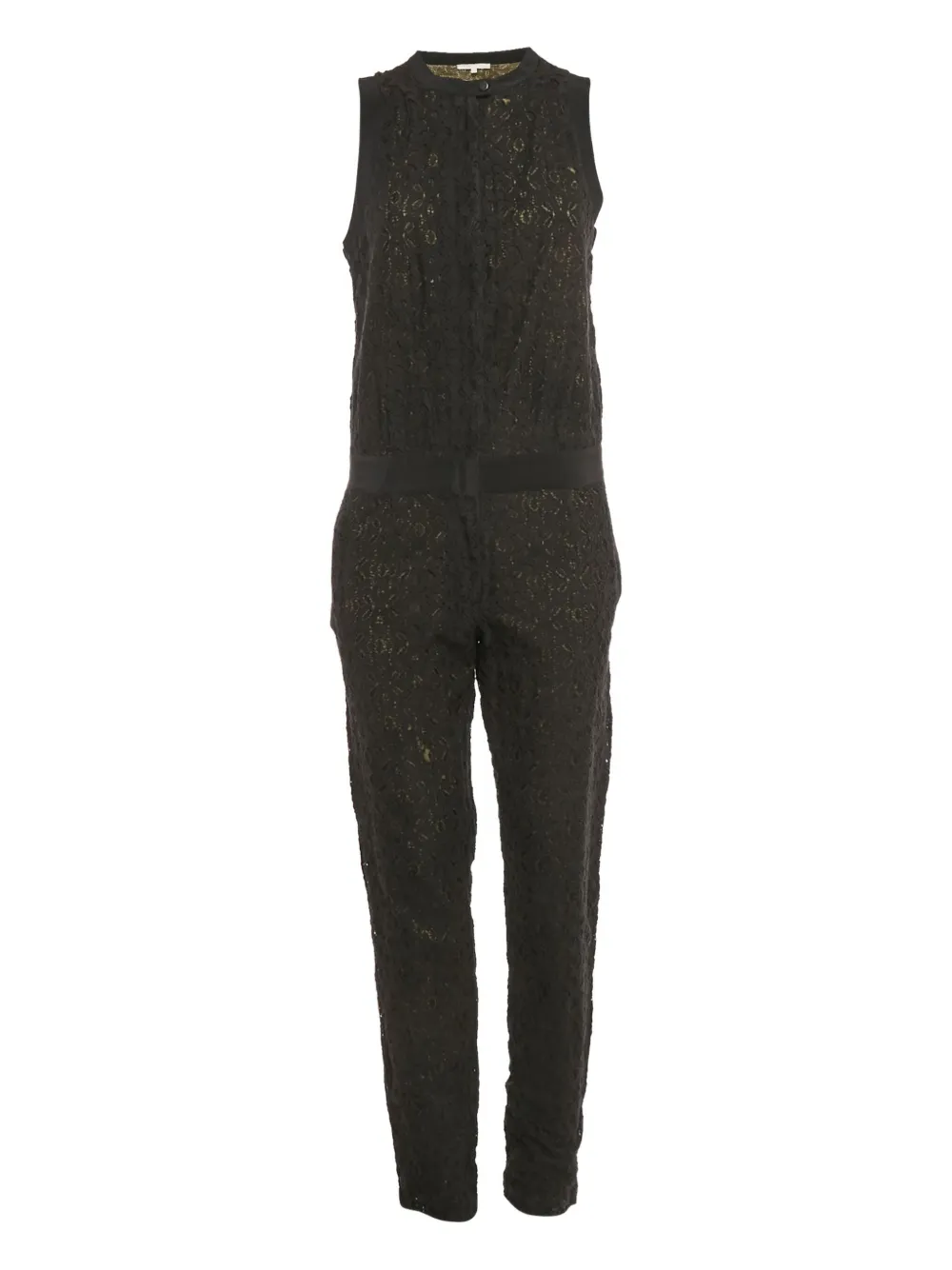 Maje jumpsuit sin mangas con encaje | negro | Image 1