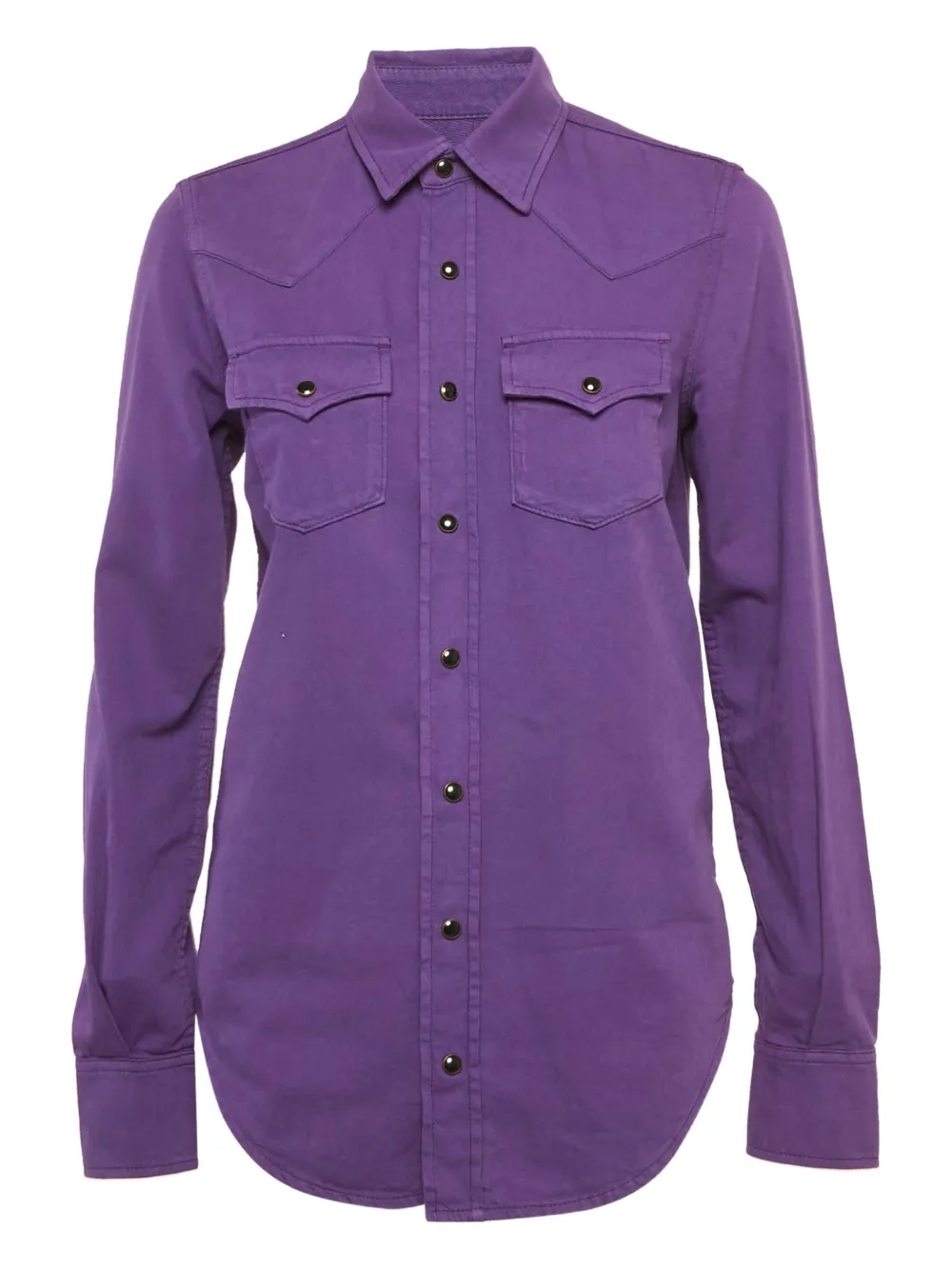 Pre-owned Saint Laurent Double-pocket Shirt In Purple