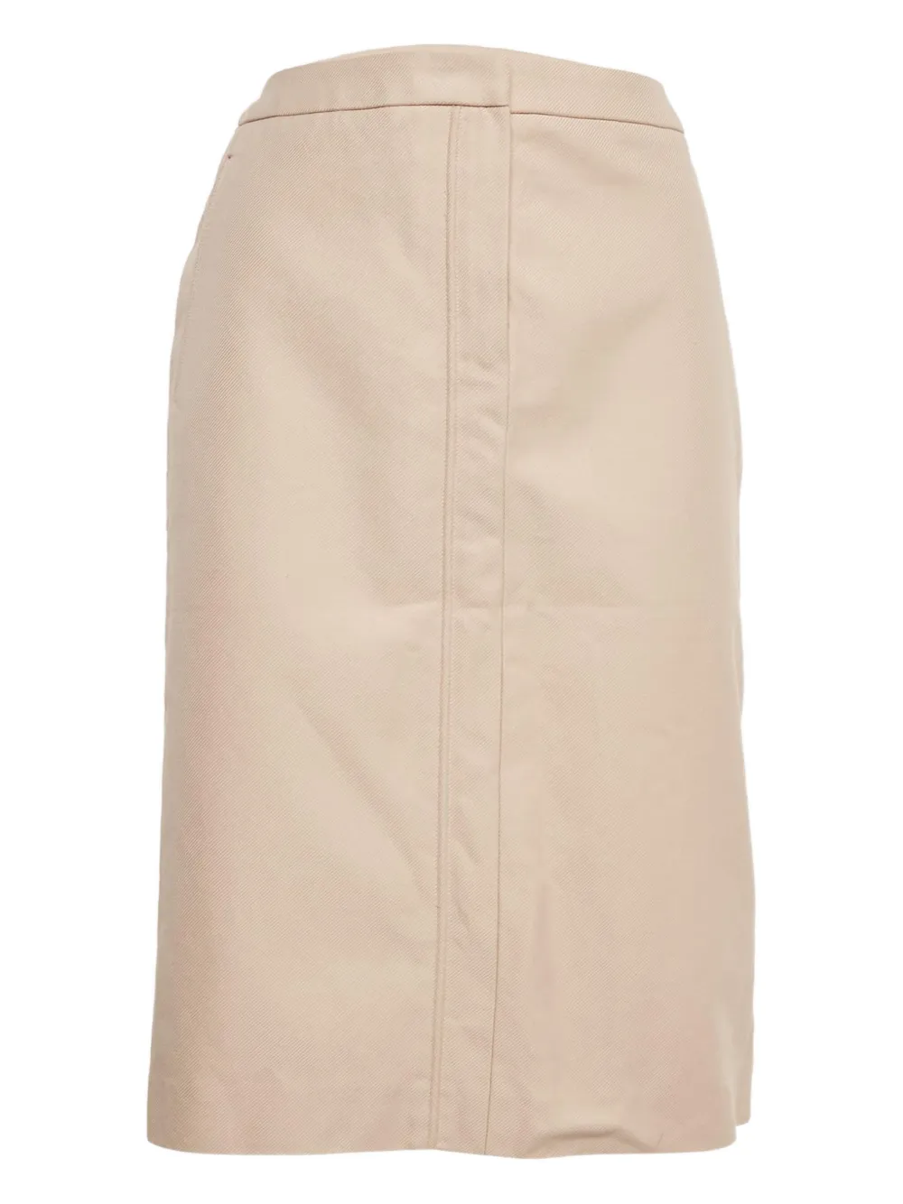 Saint Laurent Pre-Owned jupe mi-longue en coton | tons neutres | Image 1