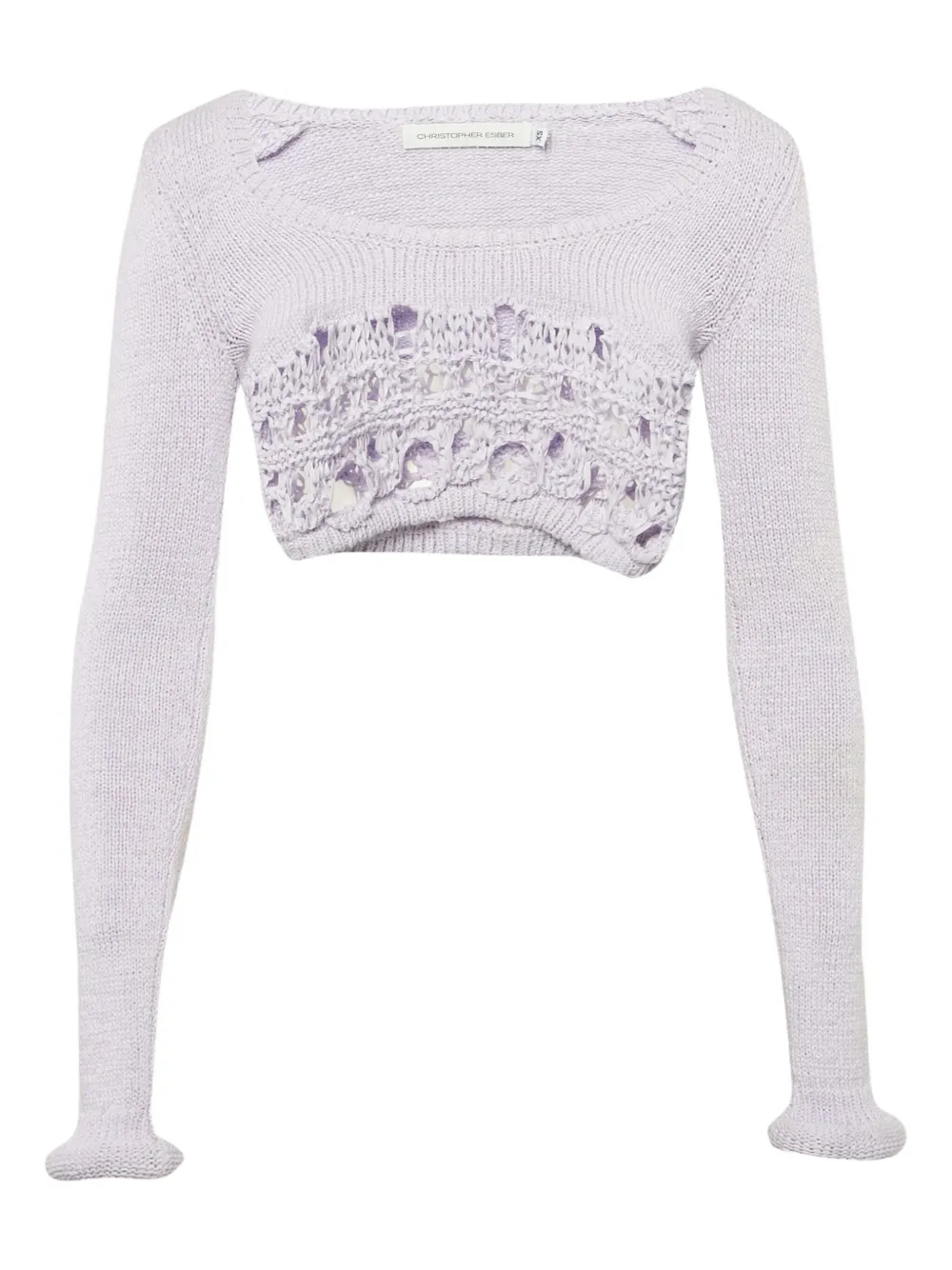 Christopher Esber crochet openwork top | Purple | Image 1