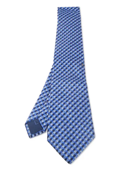 Brioni geometric-pattern silk tie