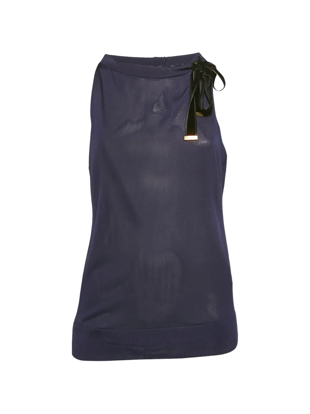 Gucci Pre-Owned neck-detail top - Blu