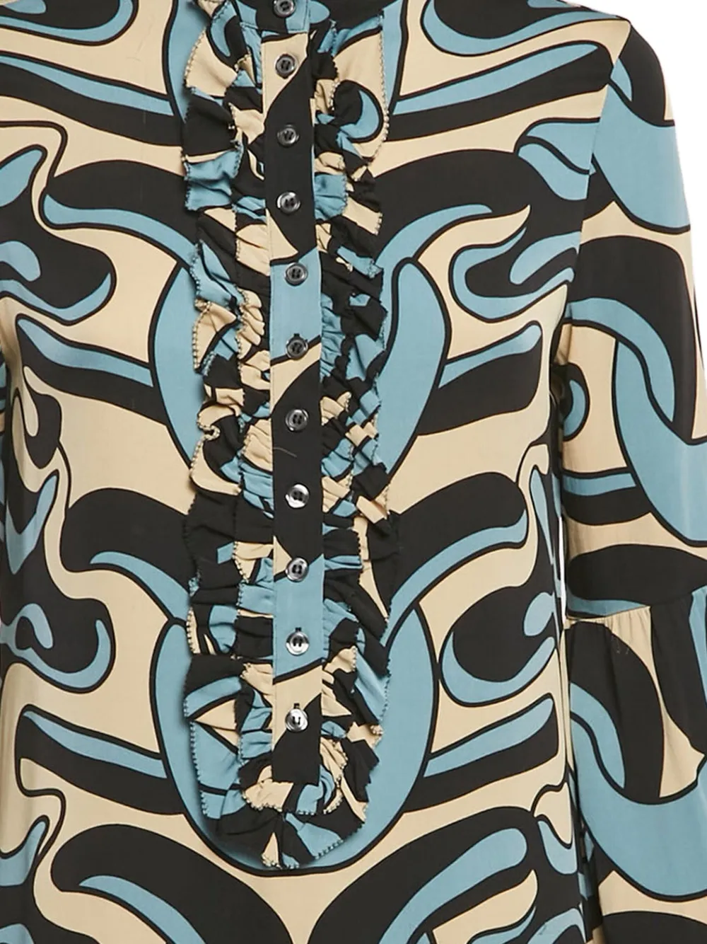 DVF Diane von Furstenberg abstract-print ruffle-front dress | Image 2