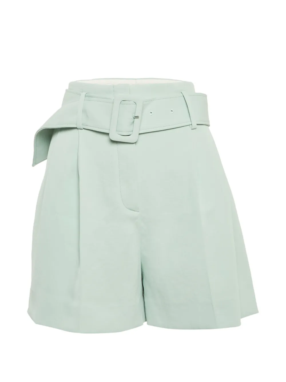 SANDRO Shorts plissettati con cintura - Verde