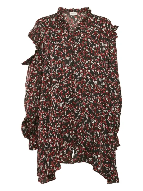 Magda Butrym floral-print cold-shoulder dress