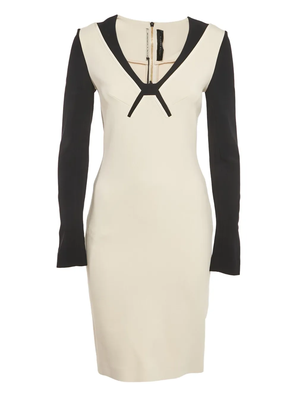 Roland Mouret crepe bow detailed dress - Neutrals