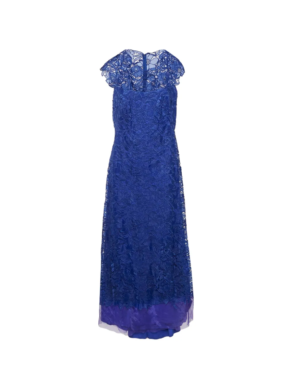 Tadashi Vintage lace floral gown dress - Blu