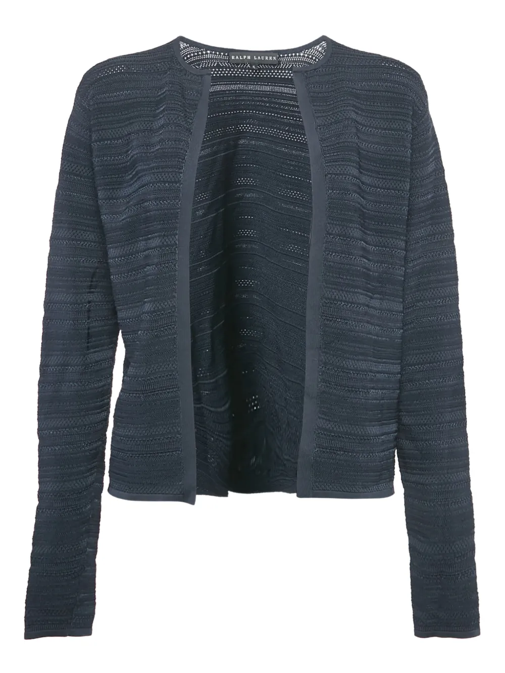 Pre-owned Polo Ralph Lauren Open-front Knit Cardigan In Blue