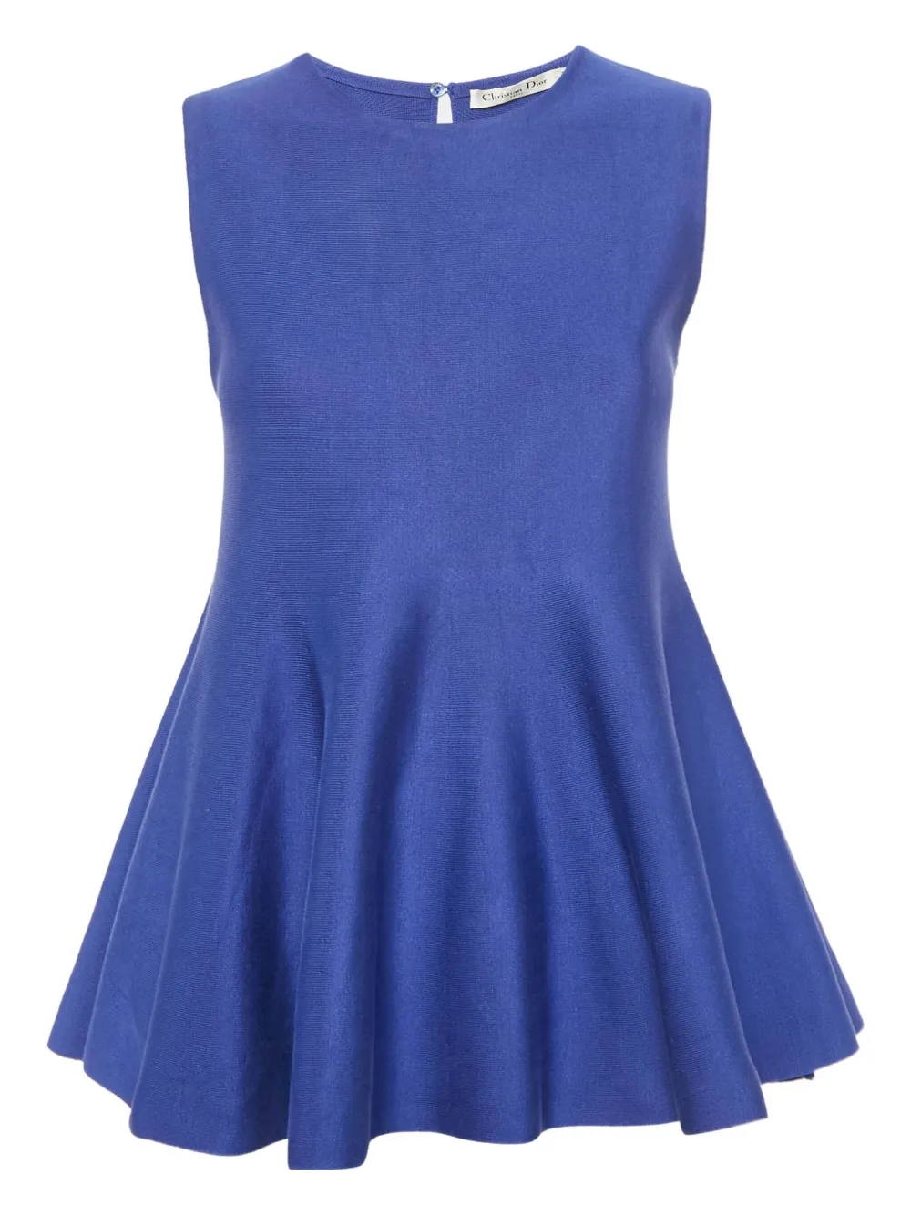 Pre-owned Dior Flared Knit Top In Blue