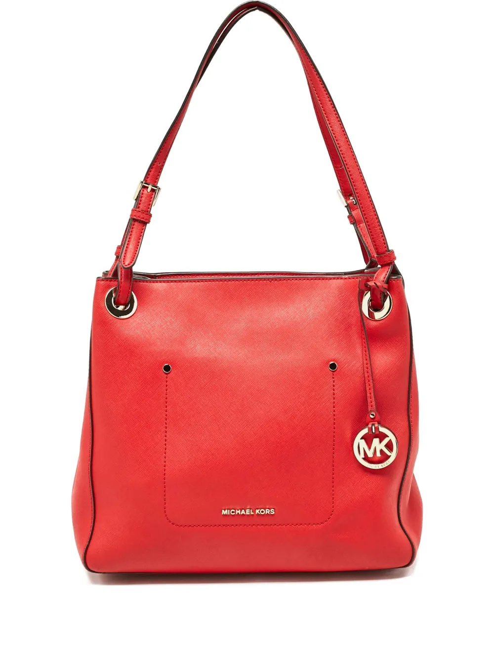 Pre-owned Michael Kors Leather Tote Bag In Red