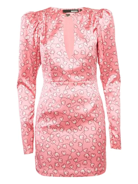 ROTATE BIRGER CHRISTENSEN heart-print satin mini dress