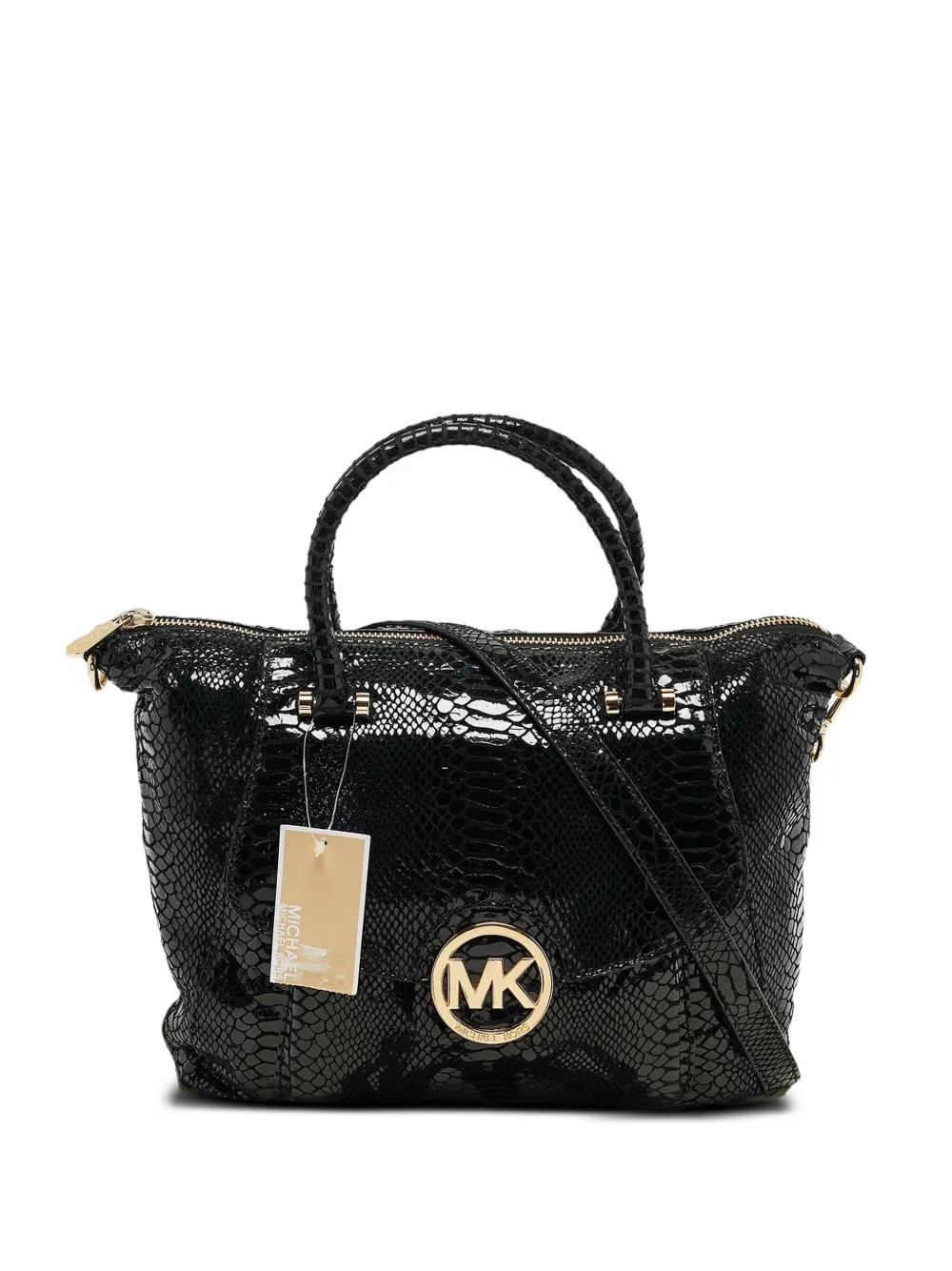Michael Michael Kors python-skin satchel bag | Black | Image 1