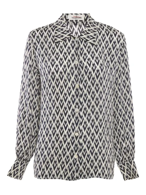Valentino Pre-Owned blouse en soie à motif V