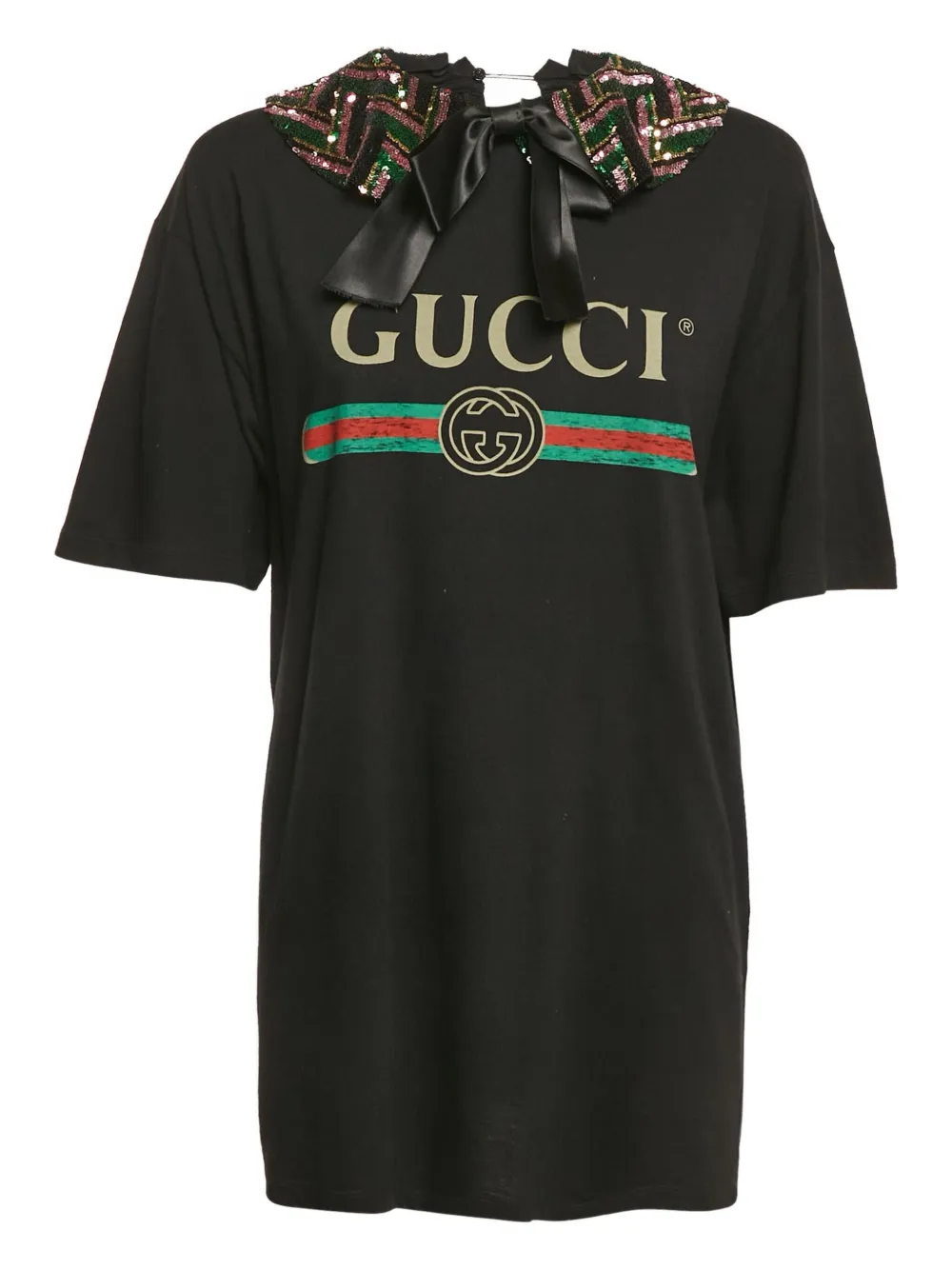 Gucci Pre-Owned playera de algodón con detalles en el cuello | negro | Image 1