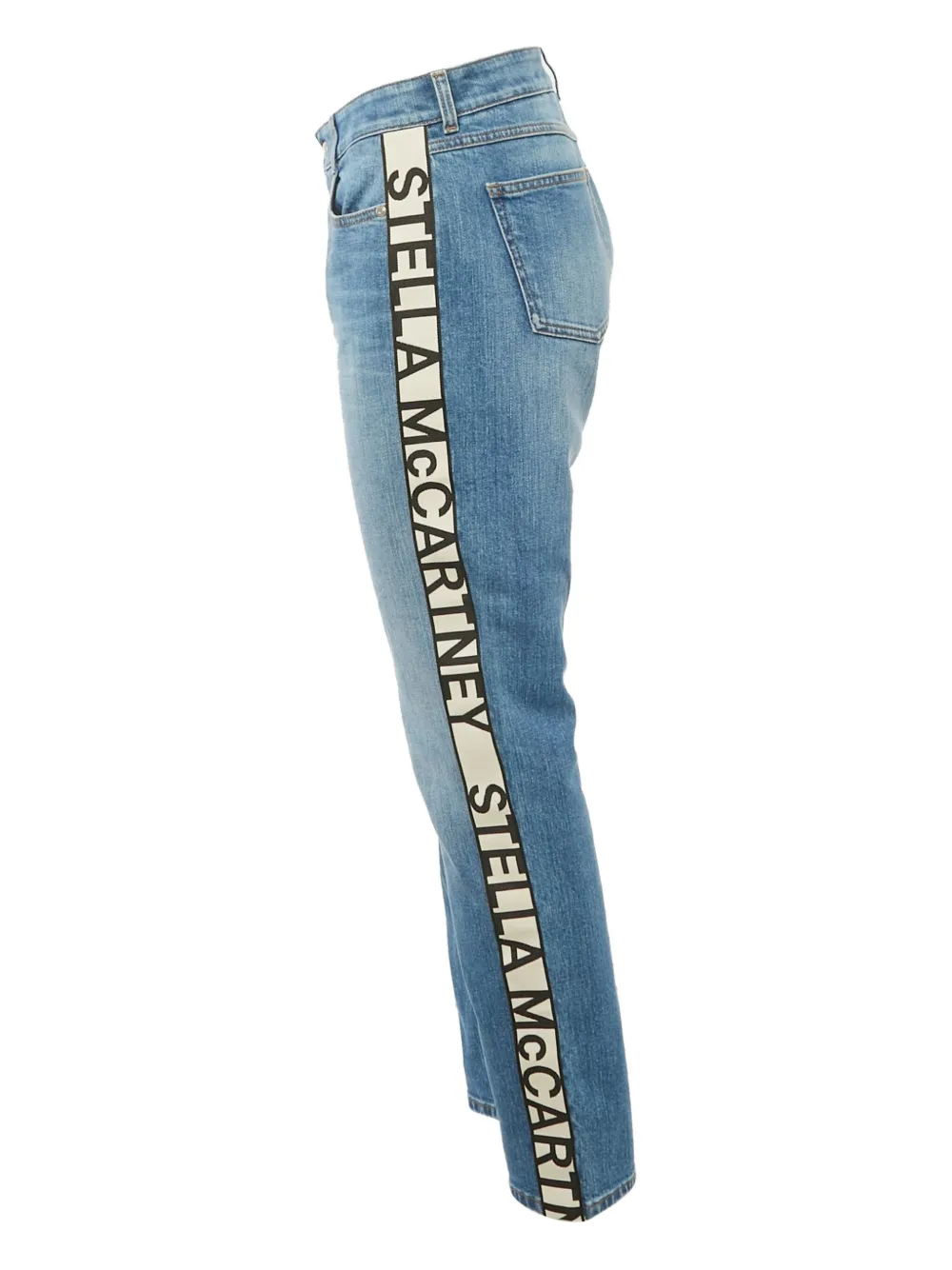 Stella McCartney Pre-Owned Jeans met logoband - Blauw
