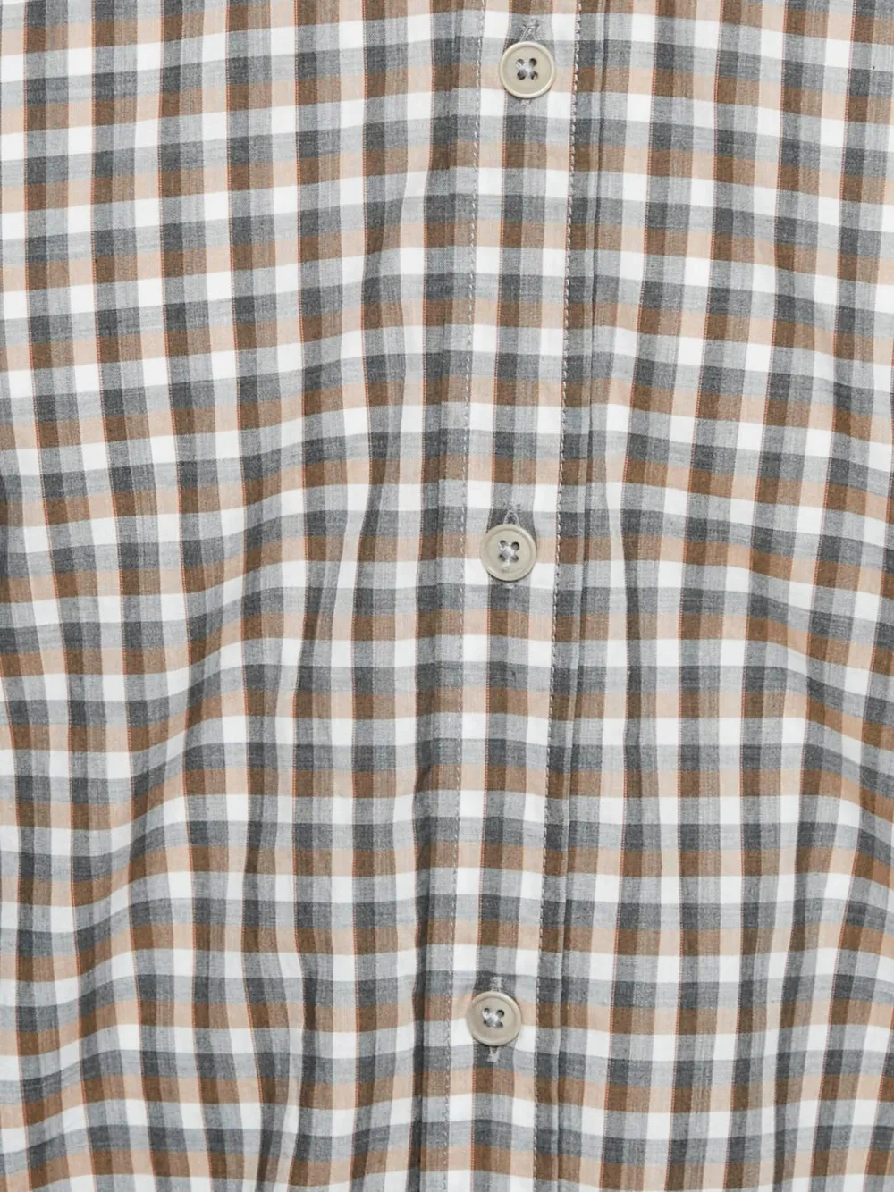 Pre-owned Hugo Boss Checked Cotton Shirt In Brown