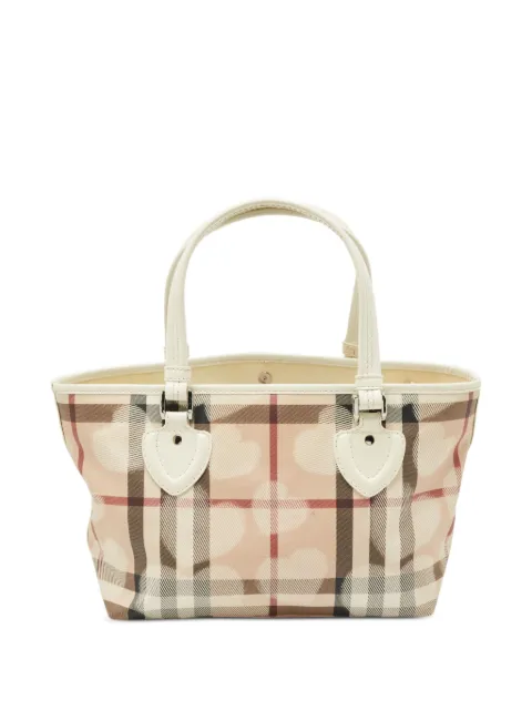 Burberry Pre-Owned check open-heart tote bag