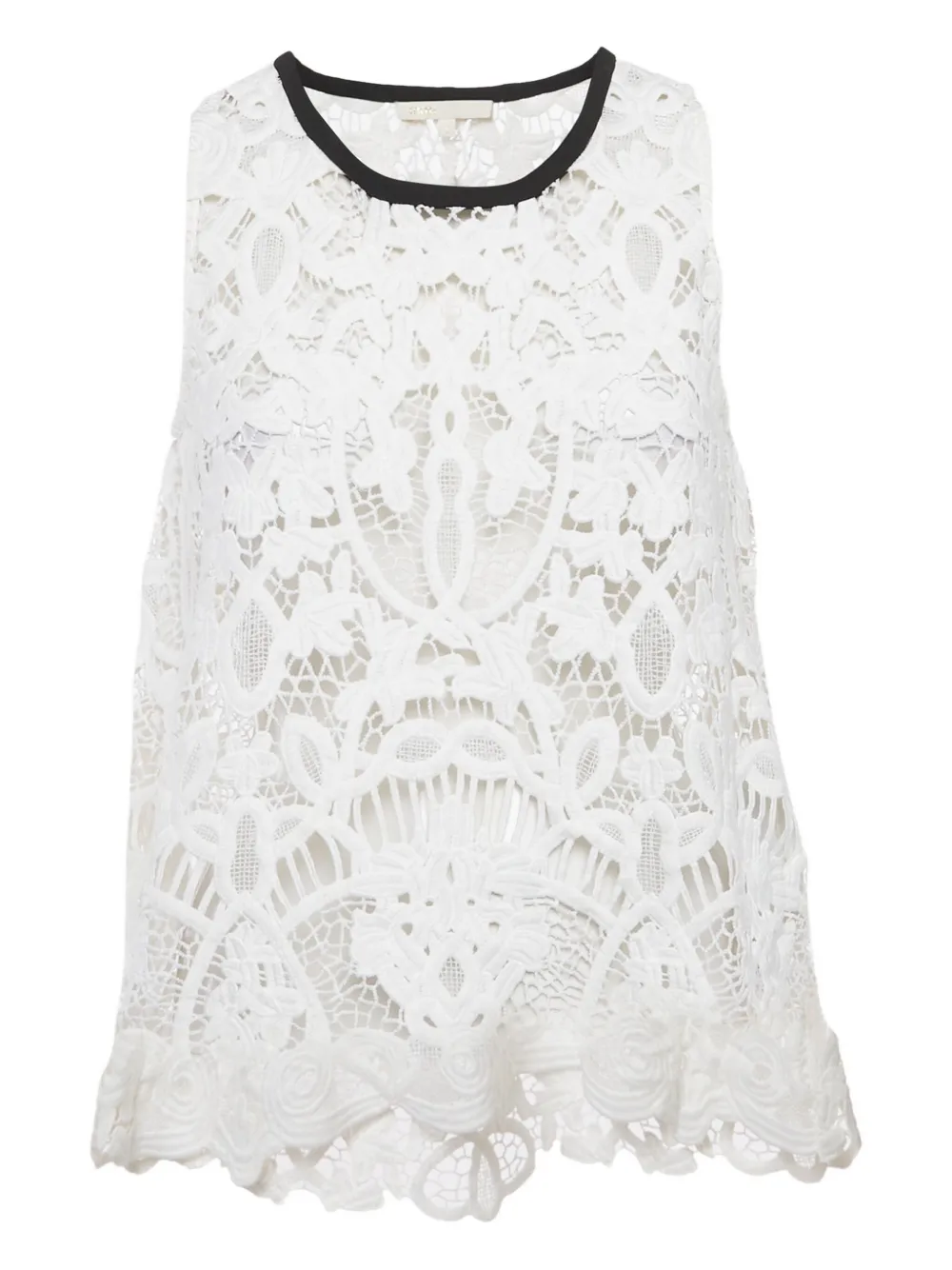 Maje laced sleeveless top | White | Image 1