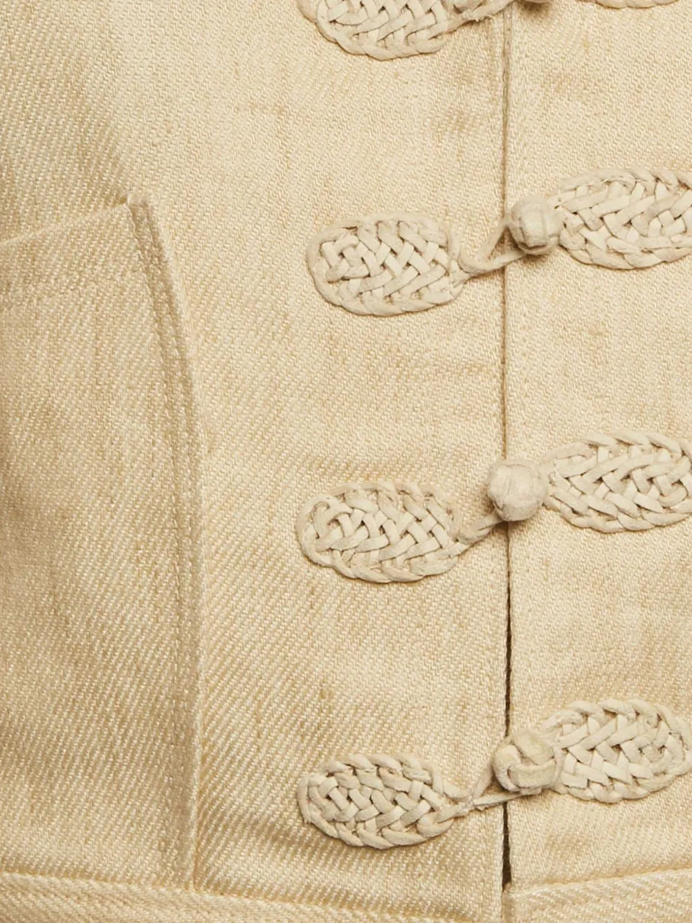 Pre-owned Polo Ralph Lauren Buttoned Linen Vest In Neutral