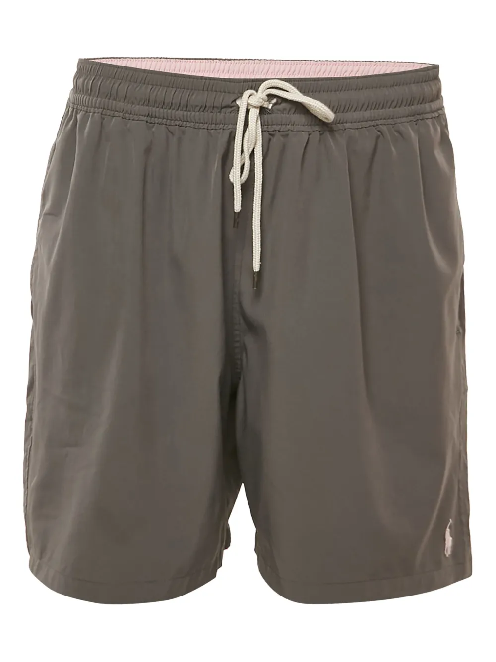 Pre-owned Polo Ralph Lauren Logo-embroidered Swim Shorts In Gray