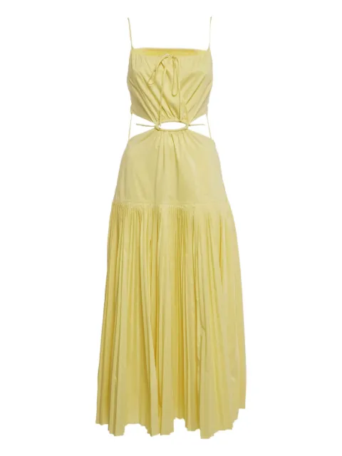 Simkhai pleated cut-out dress