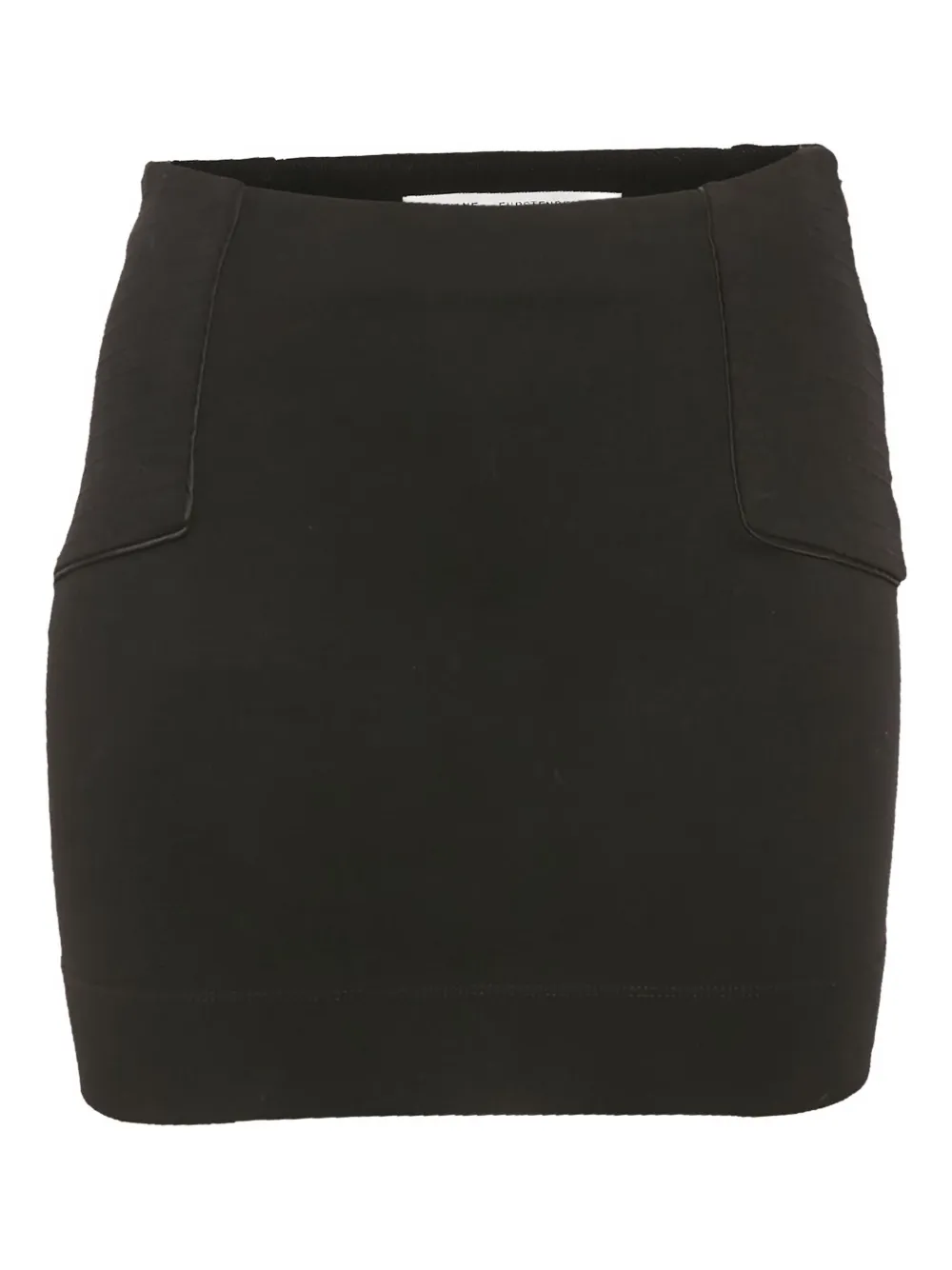 Pre-owned Diane Von Furstenberg Seam-detail Mini Skirt In Black