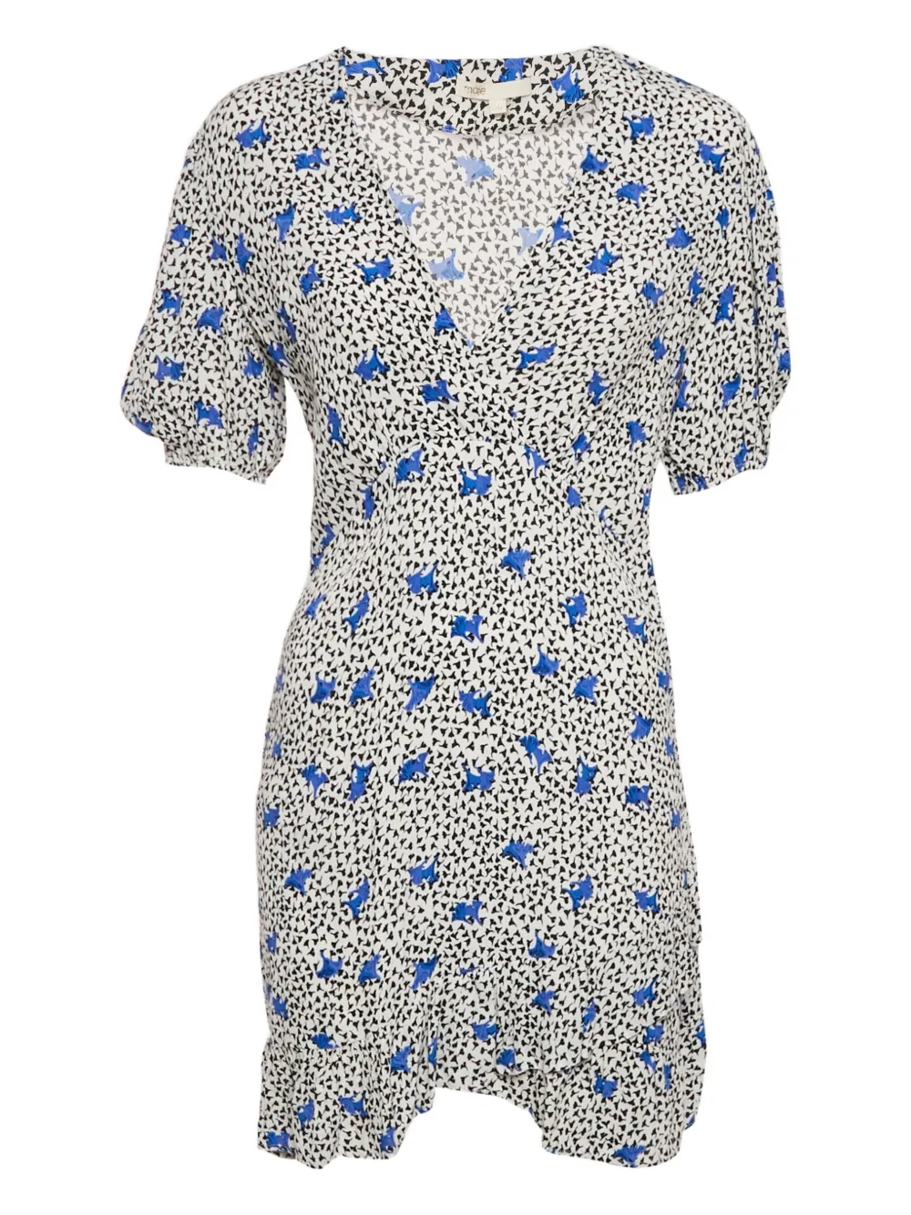 Maje robe courte imprimée | blanc | Image 1