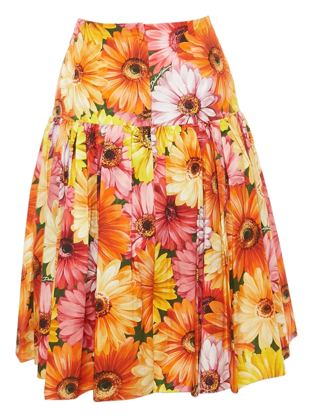 Dolce & Gabbana Pre-Owned Gelaagde rok met print - Oranje