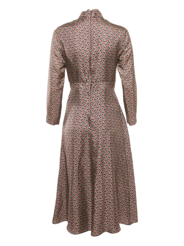 sandro printed shirt dress SANDRO paisley-print Silk Dress | Blue