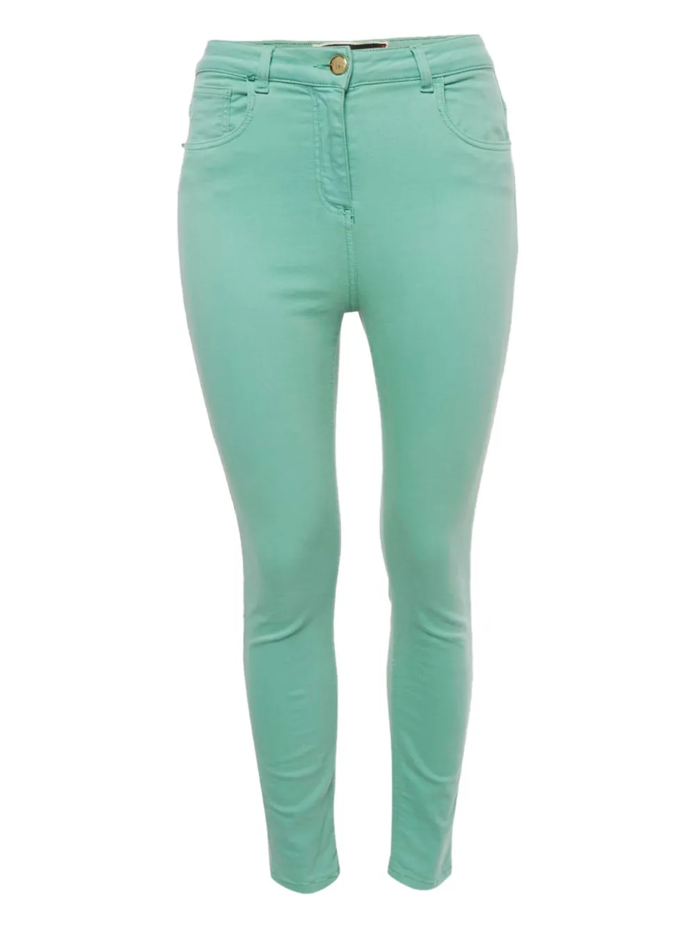 Elisabetta Franchi Jeans skinny a vita alta - Verde