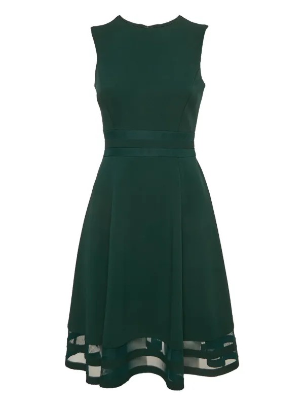 knee length dresses for ladies Evening Sheath Dress with Tulle Waist Inset – Akris Inc