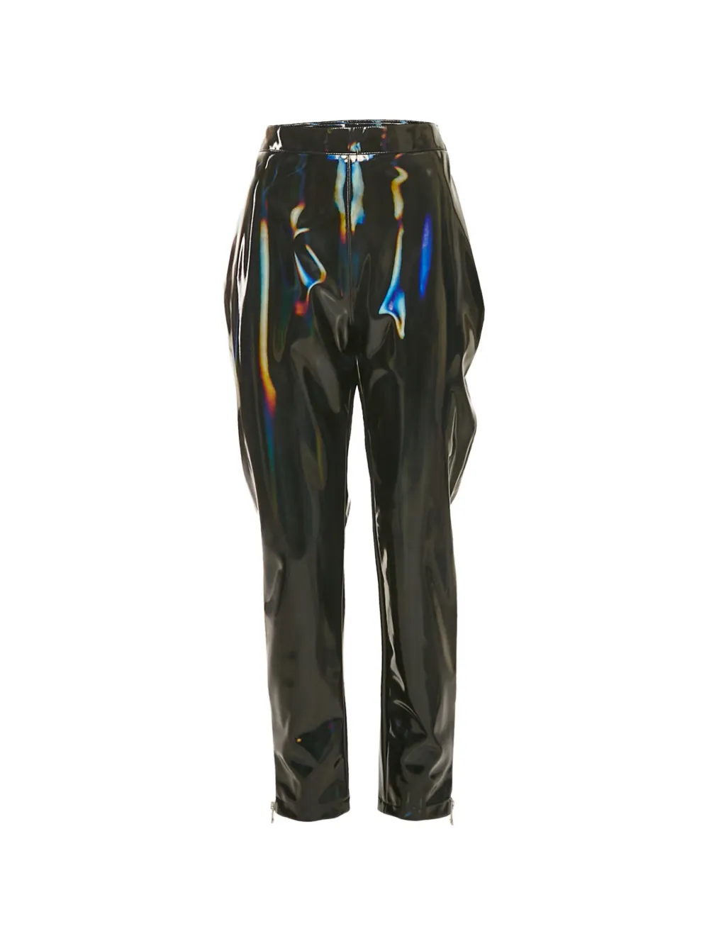 Balmain Pre-Owned iridescent zip trousers - Nero