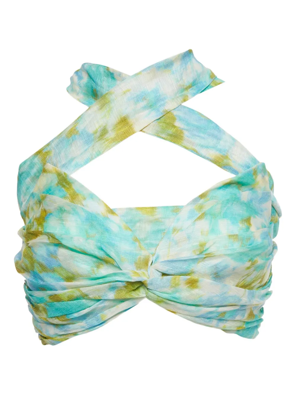 ZIMMERMANN abstract-print halterneck top | Grey | Image 1