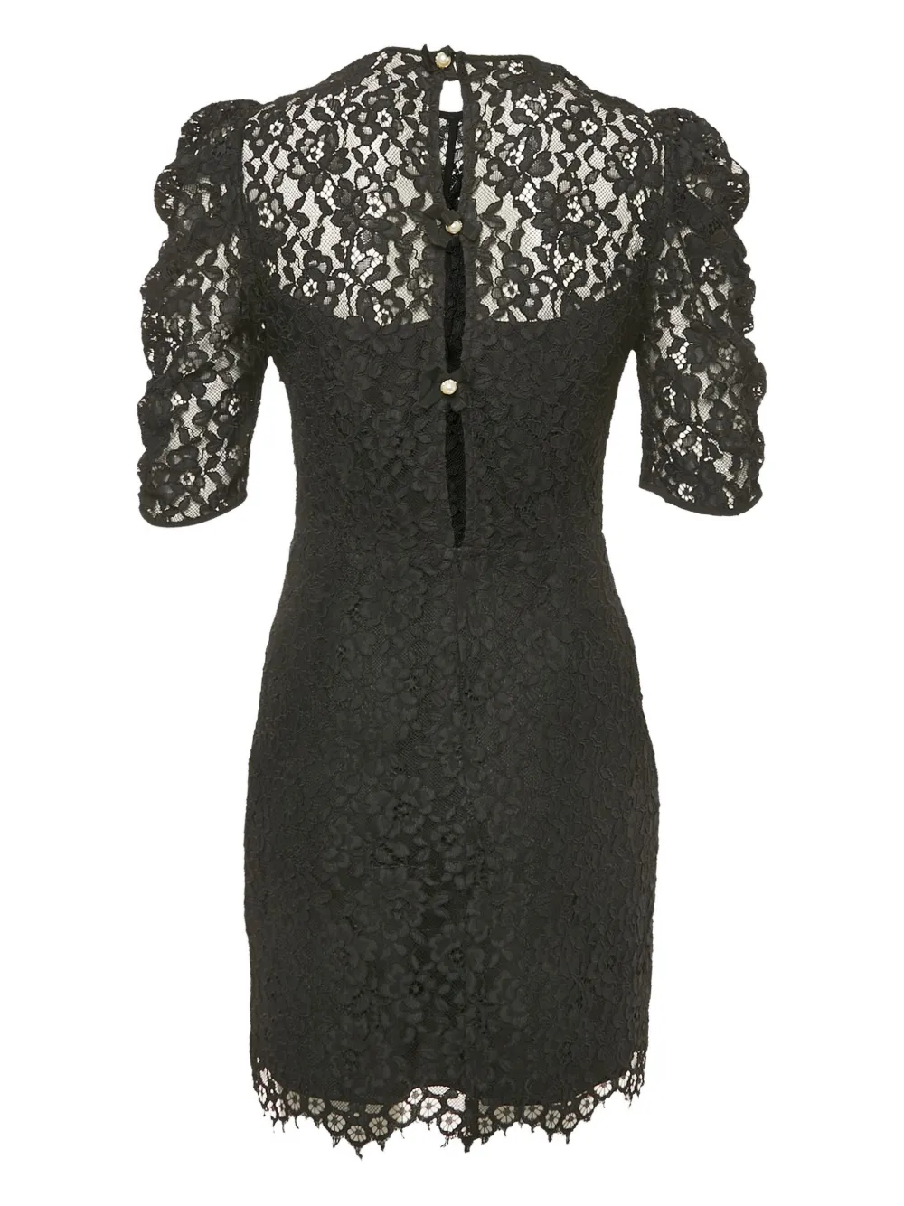 SANDRO Mini-jurk met bloemenkant - Zwart