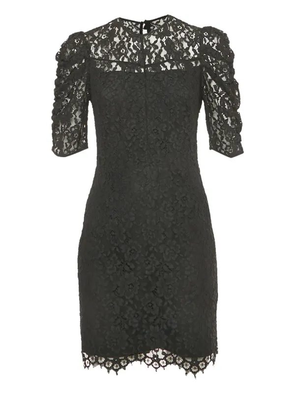 SANDRO floral-lace Mini Dress | Black | FARFETCH NO