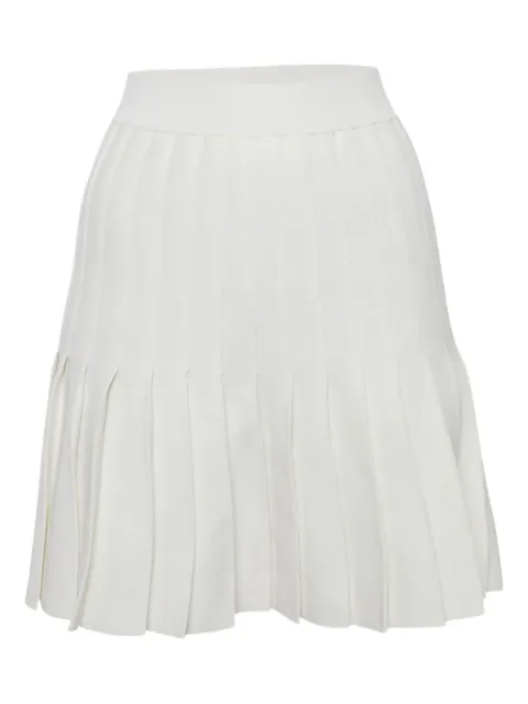 SANDRO rib-knit pleated skirt