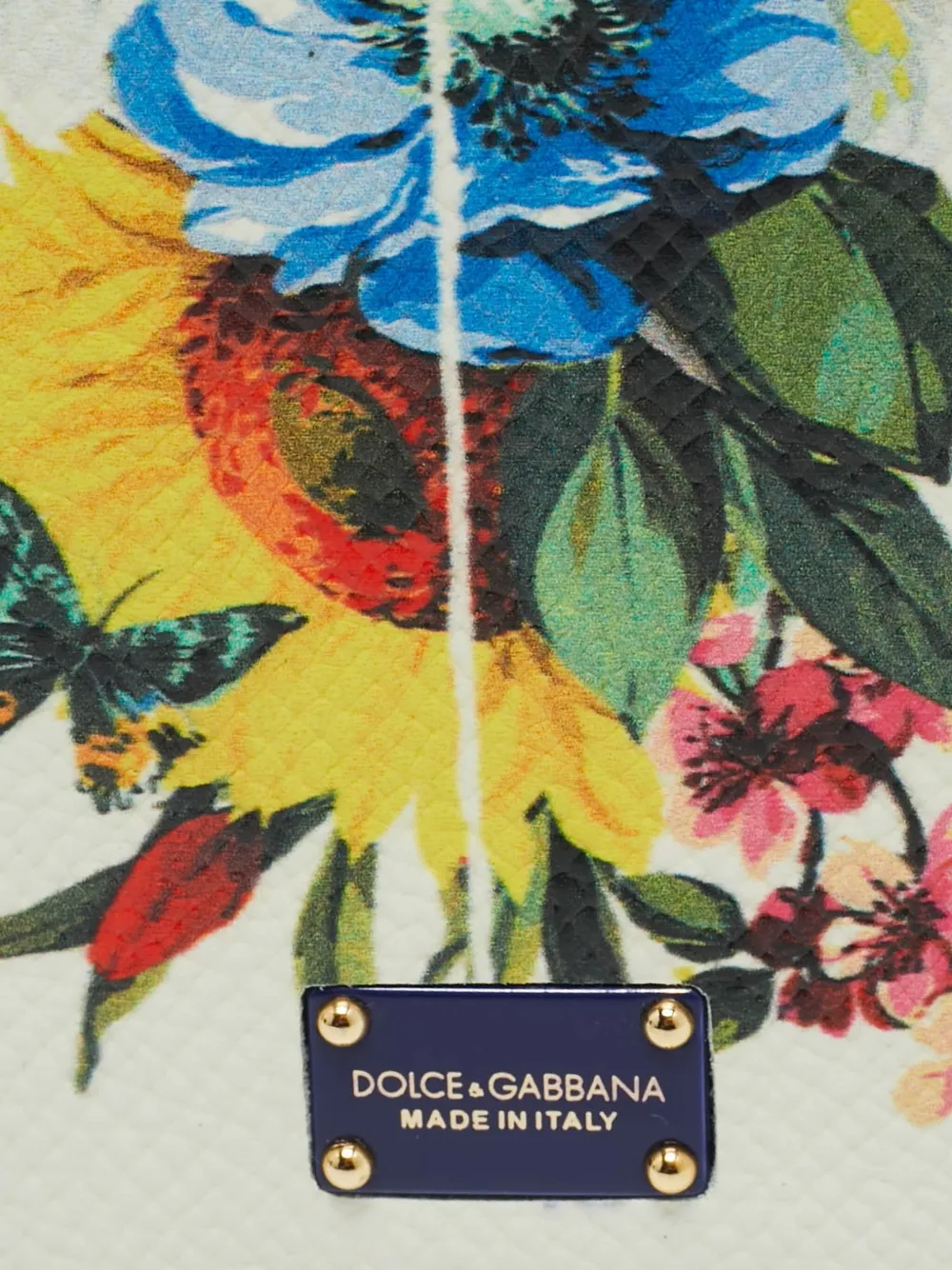 Pre-owned Dolce & Gabbana 2010s Floral-print Leather Iphone 7 Cover In White