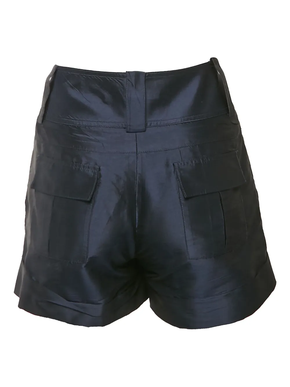 Pre-owned Diane Von Furstenberg Silk Pleated Shorts In Blue