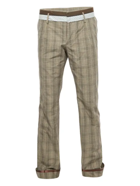 Dolce & Gabbana Pre-Owned pantalones de algodón con estampado de cuadros